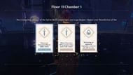Genshin Impact Floor 11 Chamber 1 Benedictions (Image via Genshin Impact)